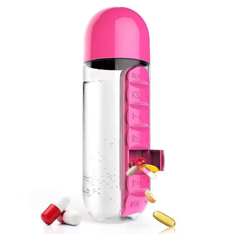 Water Bottle With Pill Box