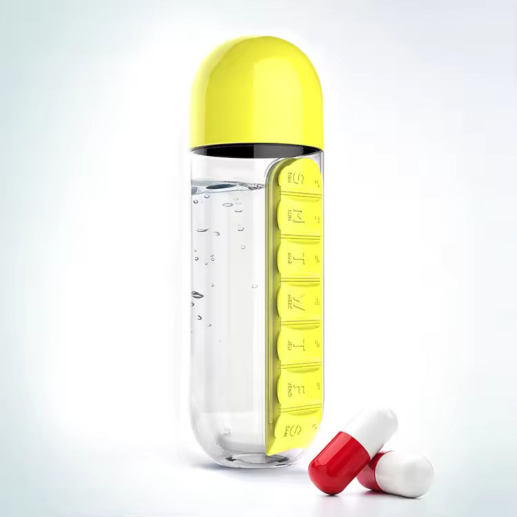 Water Bottle With Pill Box