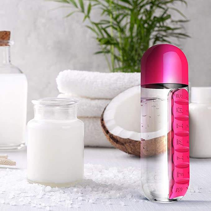 Water Bottle With Pill Box