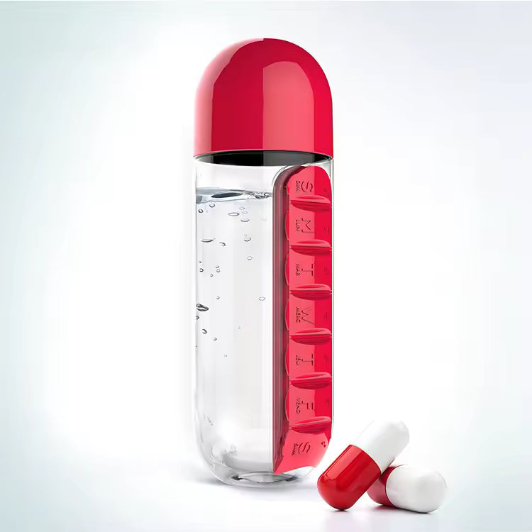 Water Bottle With Pill Box