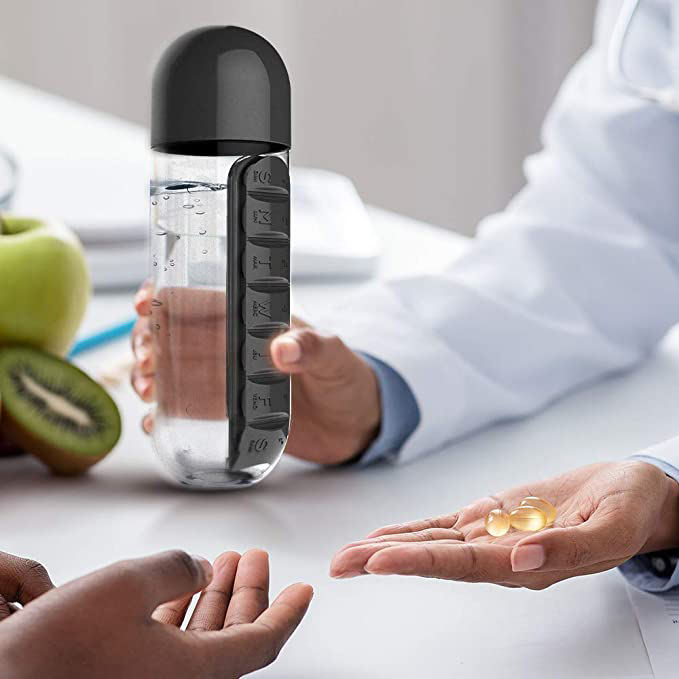 Water Bottle With Pill Box