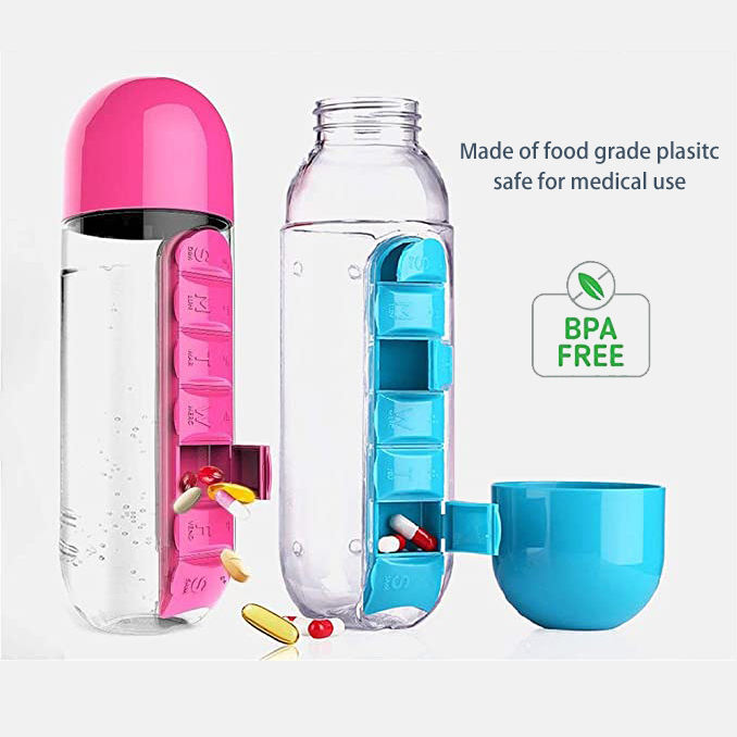 Water Bottle With Pill Box